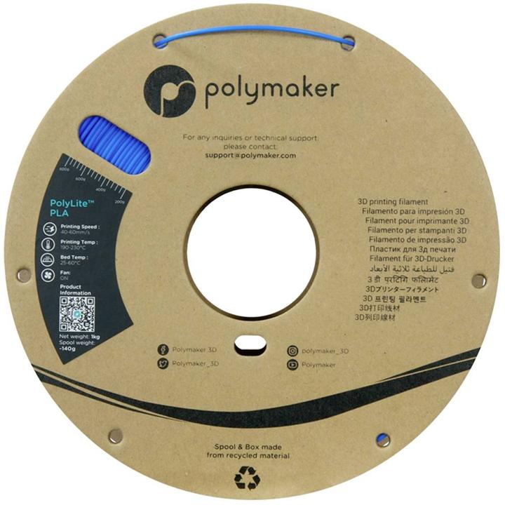 Actual product image Polymaker PolyLite PLA (PLA, 1.75 mm, 1000 g, Blue)