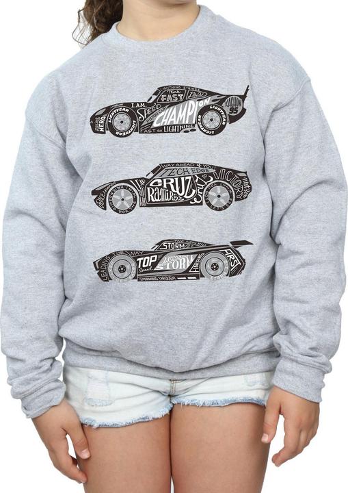 Immagine prodotto Disney Cars Text Racers Felpa Ragazze (116)