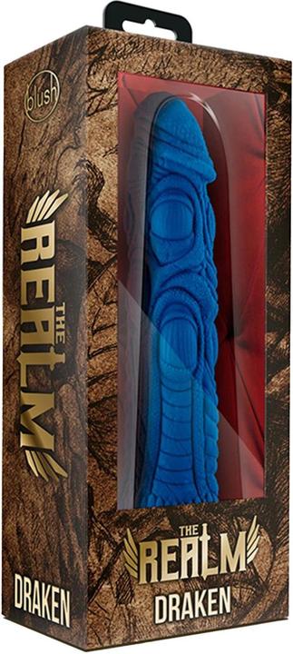 Actual product image Blush The Realm Draken Lock On Dildo Blue