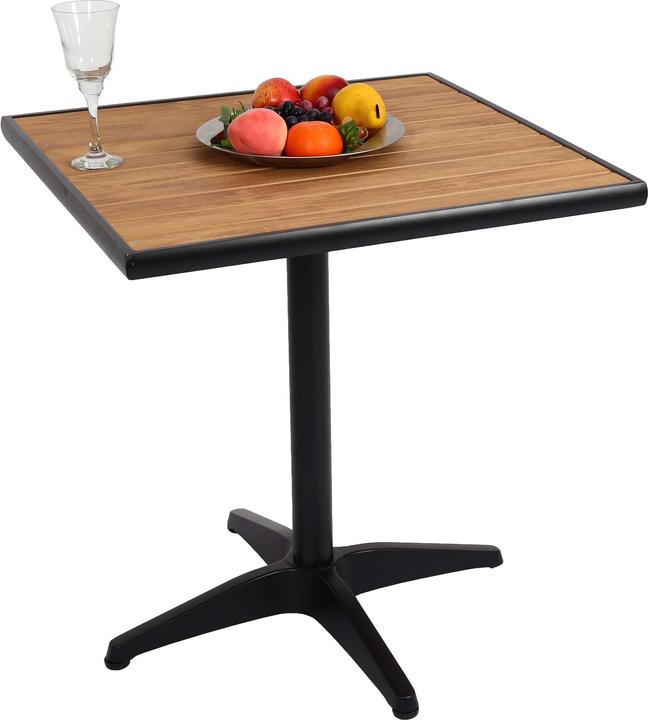 Image du produit Mendler Table de jardin HWC-J95, table de balcon table bistro, gastronomie extérieur revêtement aluminium (70 cm)