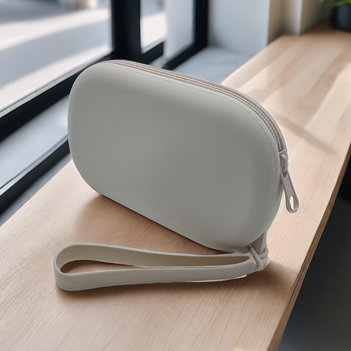 Only-Bags.Store Ovale Silikontasche zur Aufbewahrung von kleinen Gegenständen wie Münzen, Bankkarten, Kopfhörern (1 l)