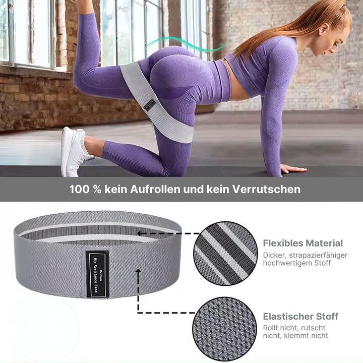 Actual product image Hermex Booty-Band Hip-Resistance-Band Glute-Band Training Band Fitness Band (0.37 m, Easy, Medium, Strong)