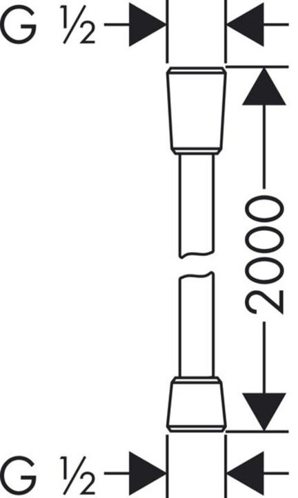 Actual product image hansgrohe Shower hose AXOR 2000mm chrome (200 cm)