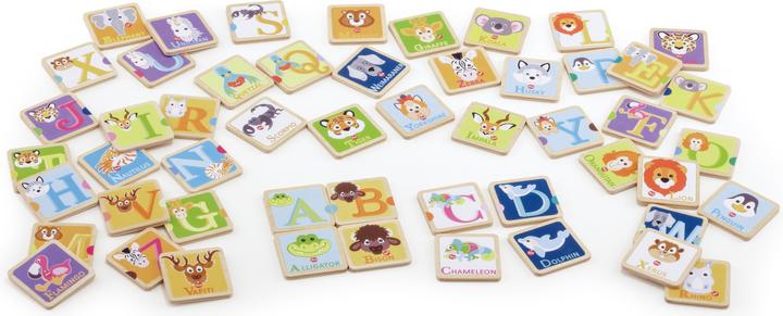 Trudi by Sevi 88013 Wooden memory game with animal motifs, combine letters and pictures, alphab...