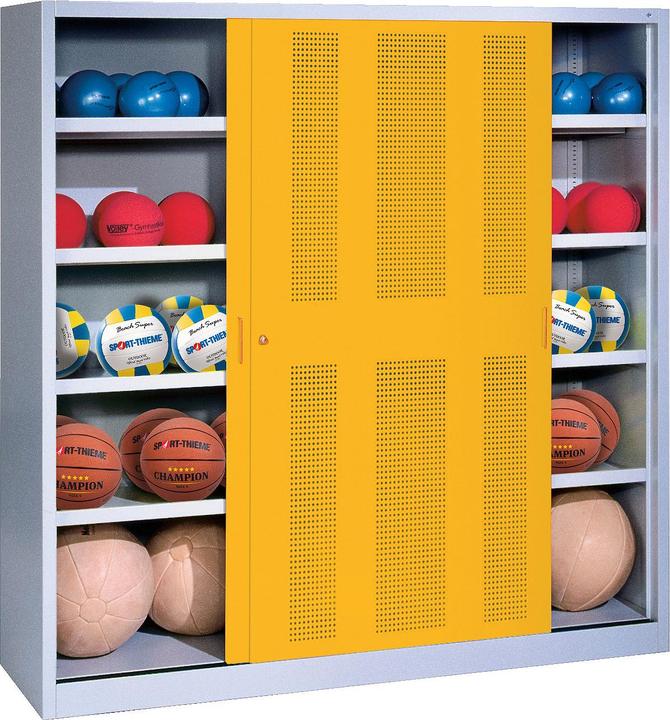 Actual product image C+P Ball cabinet (HxWxD: 195x120x40 cm, with perforated sliding doors, type 4)