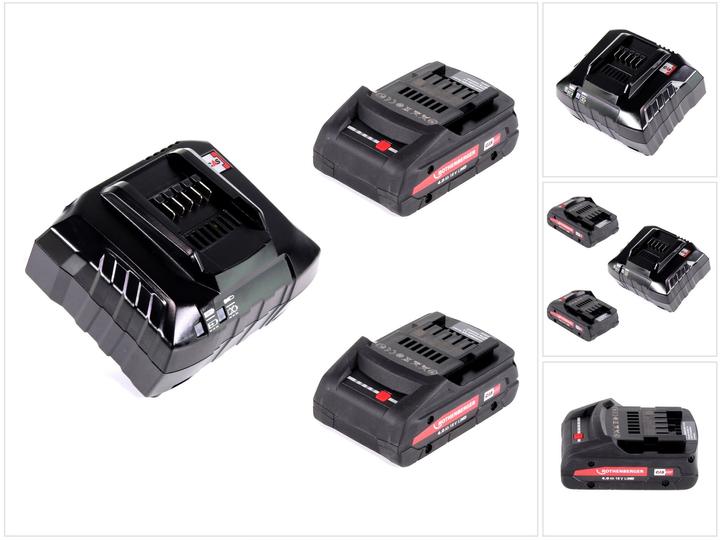 Rothenberger Battery set 18V LiHD with 2x battery 4.0Ah ( 1000002548 ) + charger ( 1000001654 ) (18 V)