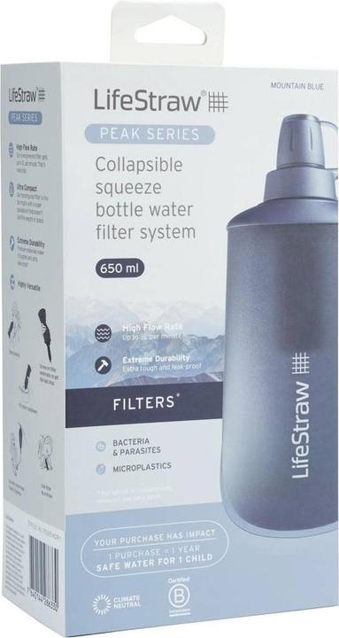Immagine prodotto LifeStraw Bottiglia Peak Squeeze 650ml (blu) (0.65 l)