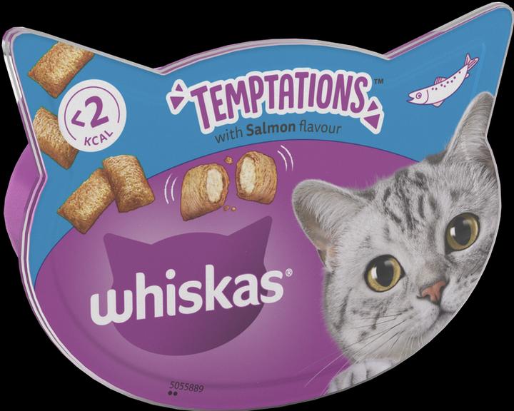 Produktbild Whiskas TEMPTATIONS™ Becher mit Lachs Geschmack (Adult, 8 Stk., 480 g)