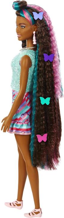 Produktbild Barbie Totally Hair Puppe (schwarze Haare) im Schmetterlings-Print Kleid