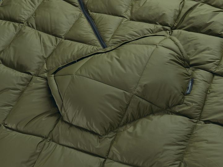 Actual product image Therm-a-Rest Honcho Poncho Down Dark Olive (212 cm)