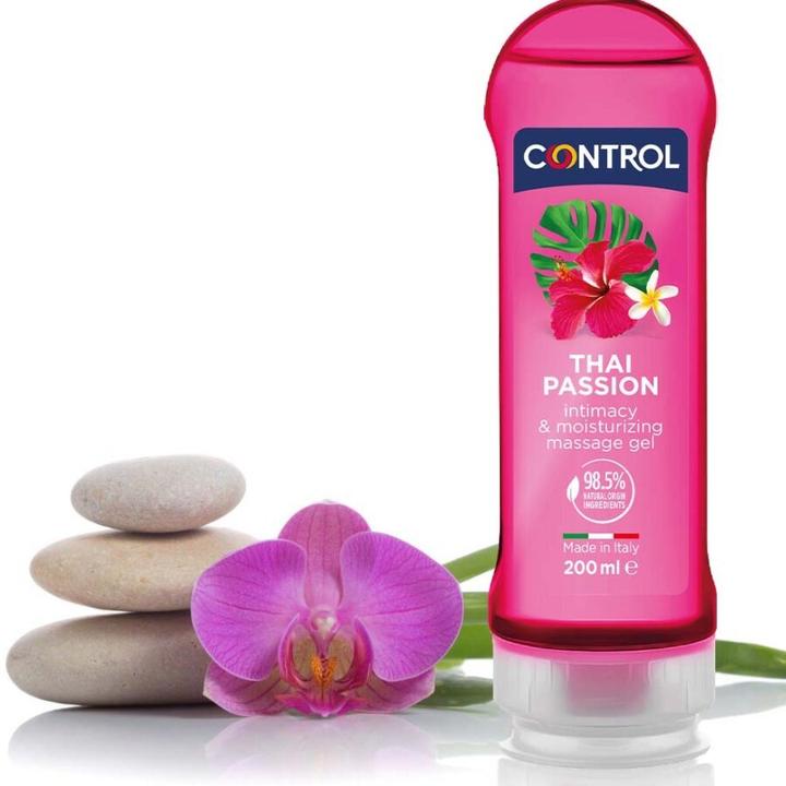 Productafbeelding Control 2-in-1 "Thai Passion" glijmiddel en massagegel met exotische geur, 200ml (200 ml)