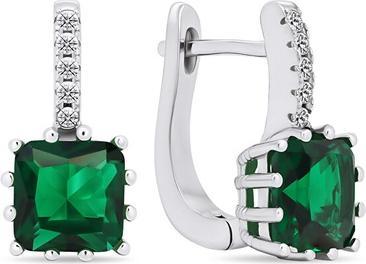 Actual product image Brilio Silver - Original silver earrings with green zircons EA670WG
