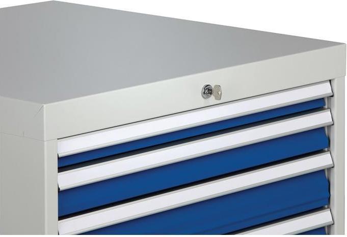 Actual product image Bedrunka & hirth Drawer cabinet H1019xW1005xD736mm grey/anthr. 6 drawers. full-extension (100.50 cm, 118 cm)