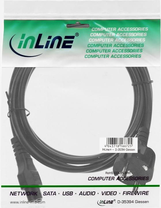 Immagine prodotto InLine Cavo di alimentazione IEC 320 EN 60320 C5 (W) (0.50 m)