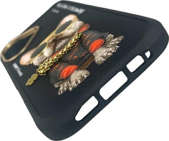 Actual product image Audi Nimmy case iPhone 16 6.1" black Glasses Cool Dog (Apple iPhone 16)