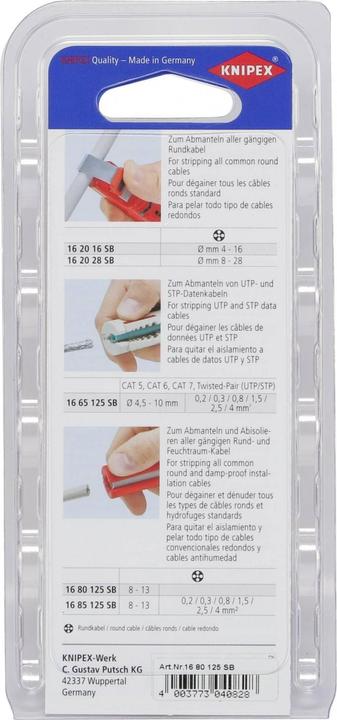 Image du produit Knipex Universal-Abmantelungswerkzeug (125 mm)