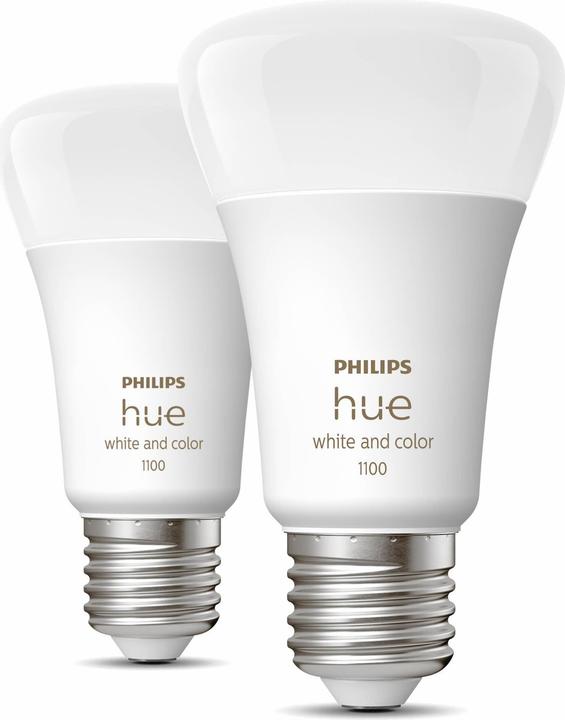 Produktbild Philips Hue White & Color Ambiance BT (E27, 9 W, 1100 lm, 2 x, F)