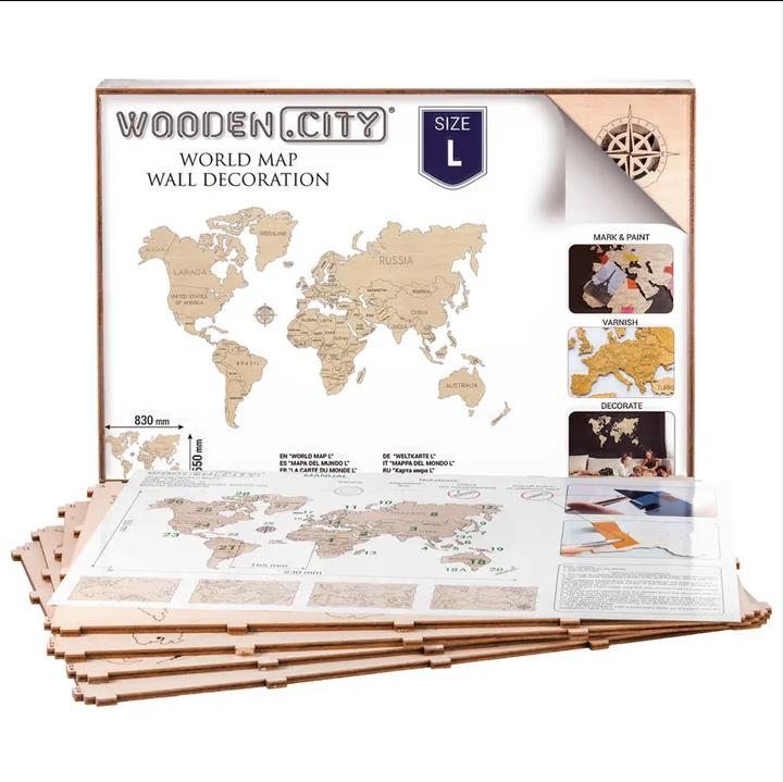 Produktbild WoodenCity Weltkarte L (31 Teile)