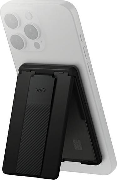 Actual product image Uniq Heldro ID magnetyczny portfel z podpórką i opaską czarny/midnight black