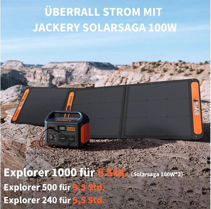 Produktbild Jackery SolarSaga (100 W, 4.69 kg)