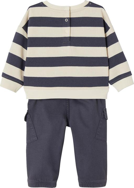 Immagine prodotto Vertbaudet Set bambino: felpa a righe e pantaloni cargo (62)