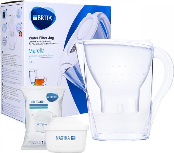 Actual product image Brita Water filtration jug Marella 2.4L, white with water filter MAXTRA + 1 pc.