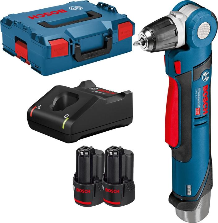 Bosch Hausgeräte Bosch Akku-Winkelbohrmaschine GWB 12V-10 12 V / 2x 3,0 Ah Akku + Ladegerät in L (Rechargeable battery operated)