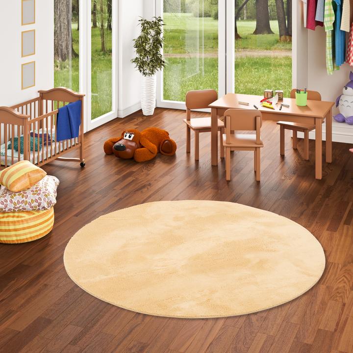 Produktbild Pergamon Kinder Super Soft Fellteppich Pearl Kids Rund (160 x 160 cm)