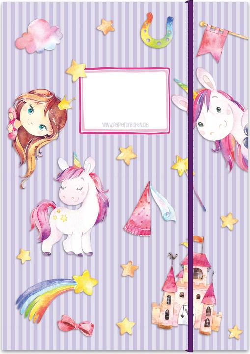 Actual product image Papierdrachen School folder set of 2 DIN A4 - Unicorn (VE 4) (A4, 2 x)