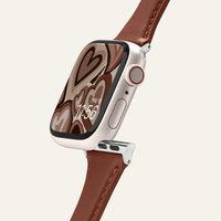 Productafbeelding Spigen Kajuk Apple Watch Lederen Bandje 4/5/6/7/8 / SE 40/41 mm bruin (38 mm, 40 mm, 41 mm, Echt leer)