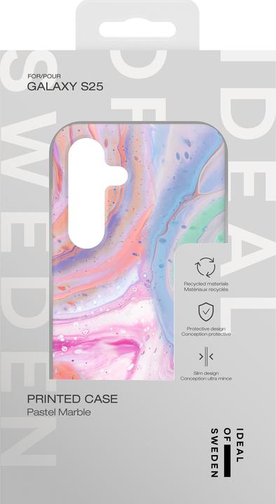 Actual product image iDeal Of Sweden Printed Case Galaxy S25 Pastel Marble (Samsung Galaxy S25)