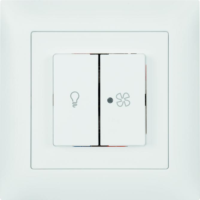 Produktbild Steffen UP Schalter f. Licht u.Vent. SCH0/3 1P ws