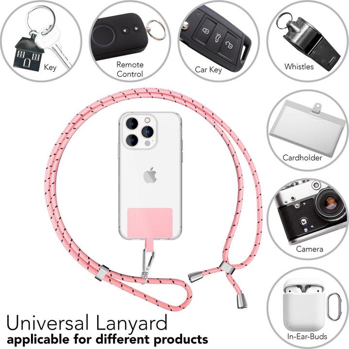 Actual product image Nalia Universal mobile phone necklace with pad