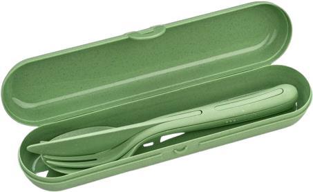 Actual product image Koziol Cutlery set to go Klikk Ready 3-piece, green, product type (3 Piece, Cutlery set)