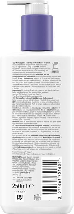 Nährwerte und Zutaten Neutrogena Bodymilk hautstraffend 250ml (Körpermilch, 250 ml)