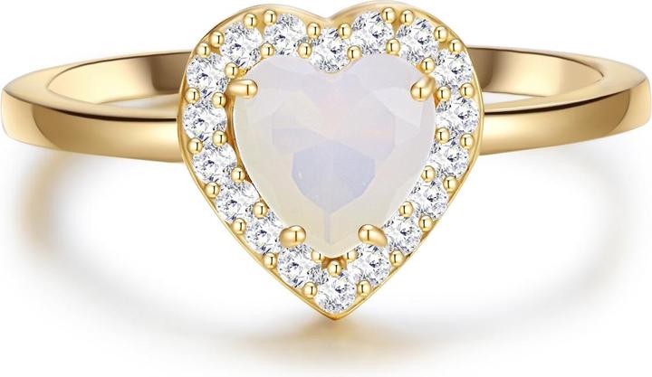 Image du produit Glanzstücke München Femmes argent sterling pierre de lune (synth.) or jaune - 29896 (48, Argent 925)