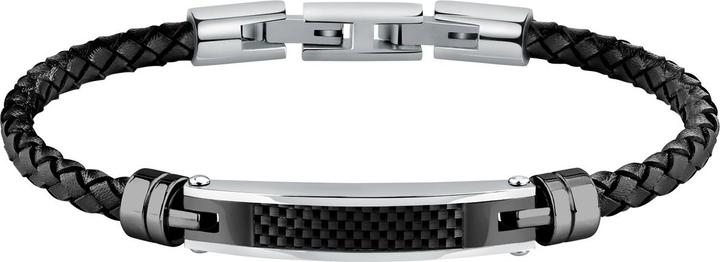 Produktbild Morellato Modern men Ìs black leather bracelet Moody SQH59 (21 cm, Leder, Edelstahl, Carbon)