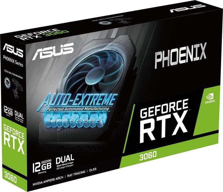 Produktbild ASUS Phoenix PH-RTX3060-12G NVIDIA GeForce RTX 3060 GDDR6 (12 GB)