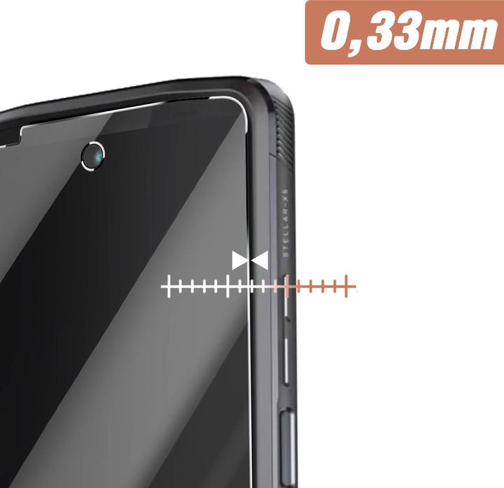 Actual product image Crosscall 9H glass screen protector (1 Piece, Crosscall Stellar X5)