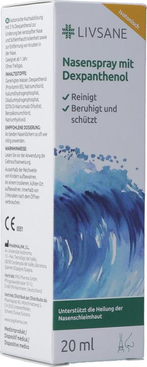 Nährwerte und Zutaten Livsane Nasenspray mit Dexpanthenol (1 Stück)