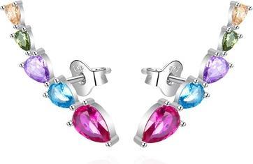 Produktbild Agato - Silver long earrings with colored zircons AGT-E133PC