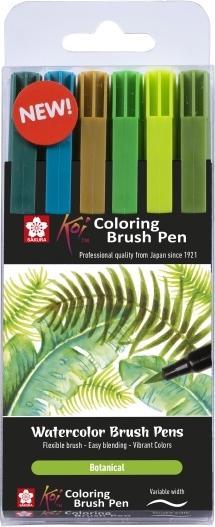 Produktbild Sakura Koi Coloring Brush Pen set Botanical | 6 colours (6 x)