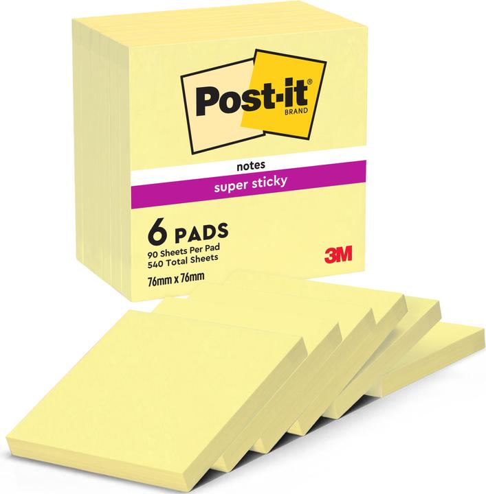 Actual product image Post-it Super Sticky (76 x 76 mm)