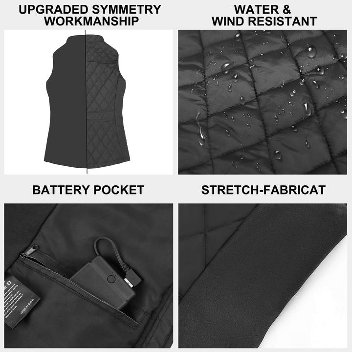 Actual product image Kintiwe Beheizte Damenweste mit Powerbank und 5 Heizzonen (S)