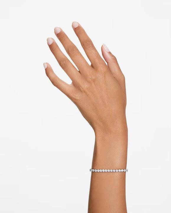 Produktbild Swarovski Matrix Tennis Armband Rundschliff Weiss (16.50 cm, Swarovski Metall)