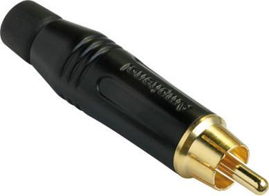 Produktbild Amphenol RCA Plug, black Flex coloured grommet.