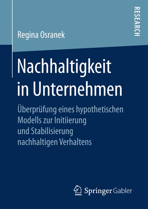 Produktbild Nachhaltigkeit in Unternehmen (Deutsch, Regina Osranek, 2017)