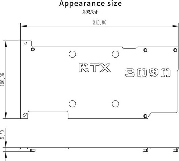 Nutritional values and ingredients Barrow Backplate for GALAX/GAINWARD 3090 full coverage GPU Water Block - Black