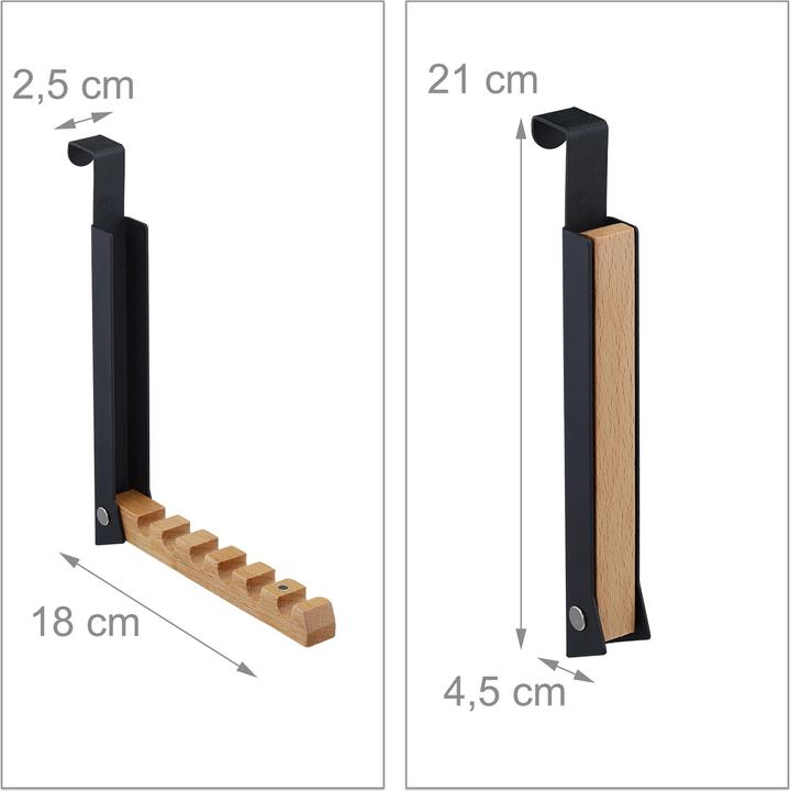 Actual product image Relaxdays Door coat rack foldable