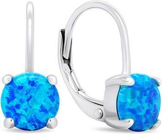 Produktbild Brilio Silver - Charming silver earrings with synthetic opals EA370WB